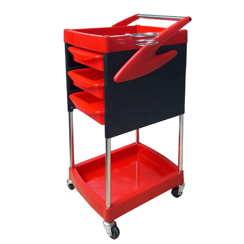 Professional ABS Beauty Salon Trolley Cart - Hairdresser Styling Station with Wheels for Perm, Hair Dye & Massage Tools Storage | Perfect for Salon Organization & Mobile Styling Services
