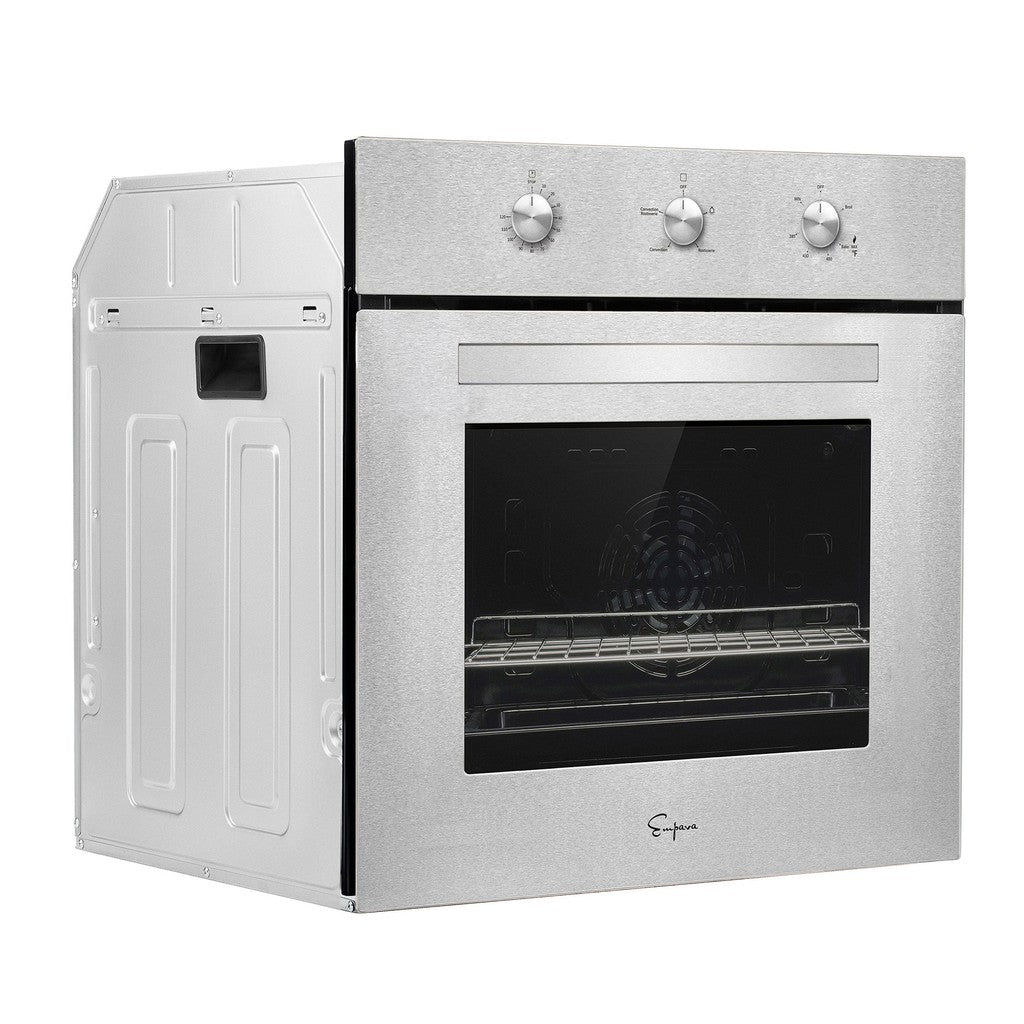 Empava 24 Inch 2.3 Cu Ft Stainless Steel Liquid Propane Gas Wall Oven - 24WO10L Model - Perfect for Small Kitchens, Apartments & RV Cooking