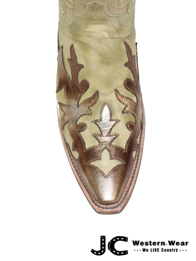 Lucchese L4739.54 Women's Classic Goat Skin Boots in Destroyed Sage - Western Cowgirl Boots for Country Dancing & Rodeo Events