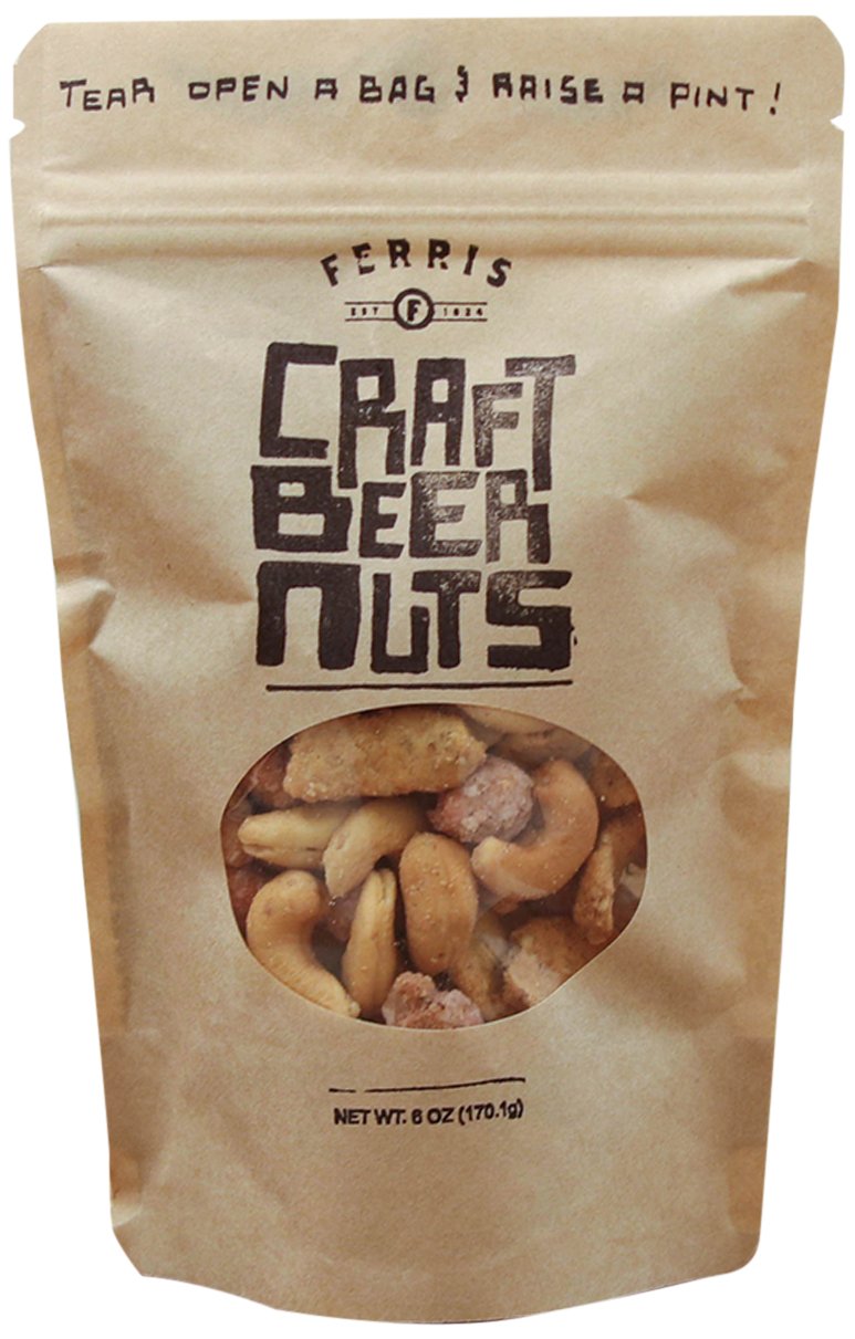Ferris Coffee & Nut Craft Beer Nuts Mix - 12 Pack (6 Oz Each) | Premium Snack for Beer Lovers, Game Nights & Party Platters