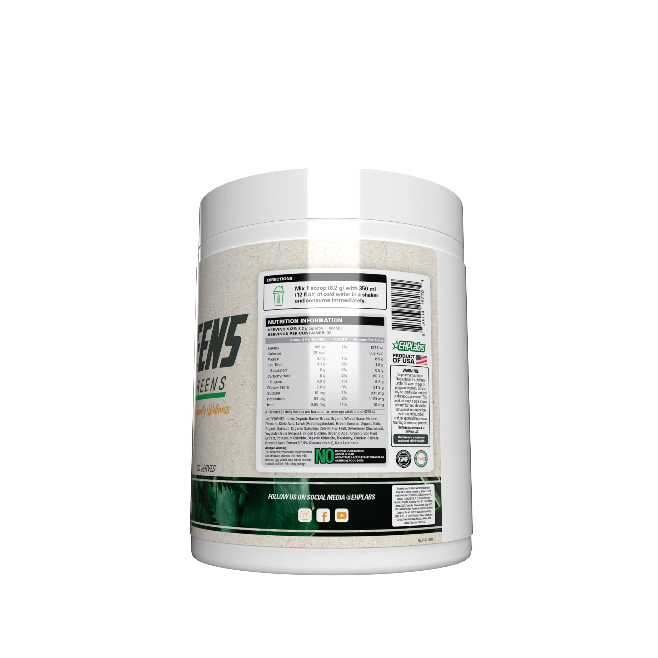 EHP Labs OxyShred + OxyGreens Bundle - Thermogenic Fat Burner & Pre Workout Powder with Clinically Proven Ingredients | Super Greens Powder with Spirulina & Antioxidants | Energy Boost for Gym, Weight Loss & Daily Detox