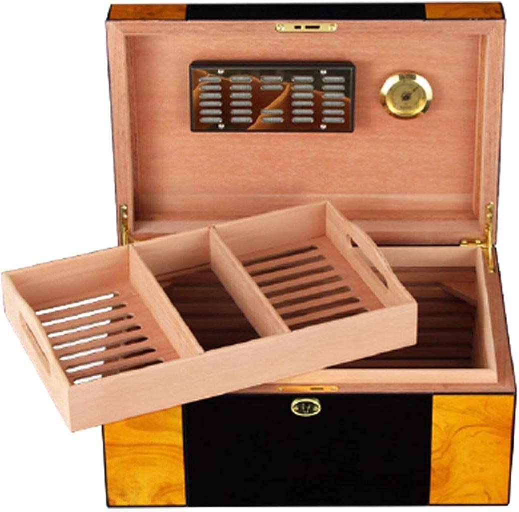 Premium AWJ Cigar Box - Leather Cigarette Case & Humidor with Humidifier | Durable Travel Cigar Cabinet for Storage | Perfect for Home, Office, and Outdoor Use