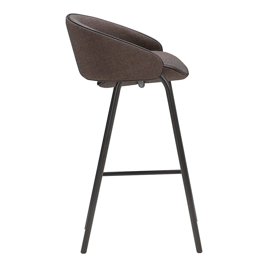 Modern Folium Bar Stool - Adjustable Height Kitchen Island Stool with Backrest, Comfortable Counter Stool for Dining Room, Bar & Home Decor