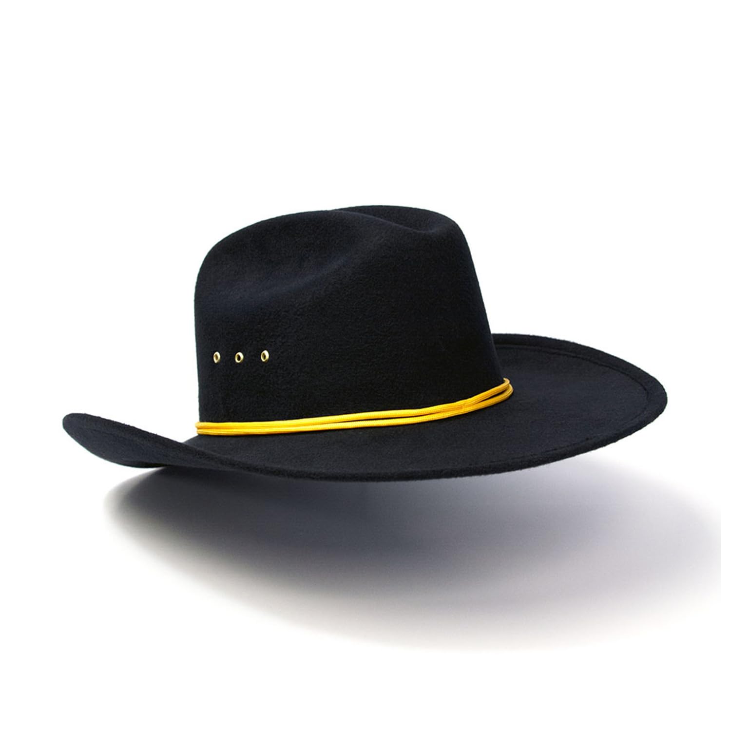 Western Express Black Felt Cowboy Hat with Cavalry Band - Classic Cattleman Style for Men & Women | Perfect for Rodeo, Country Music Festivals & Western Fashion
