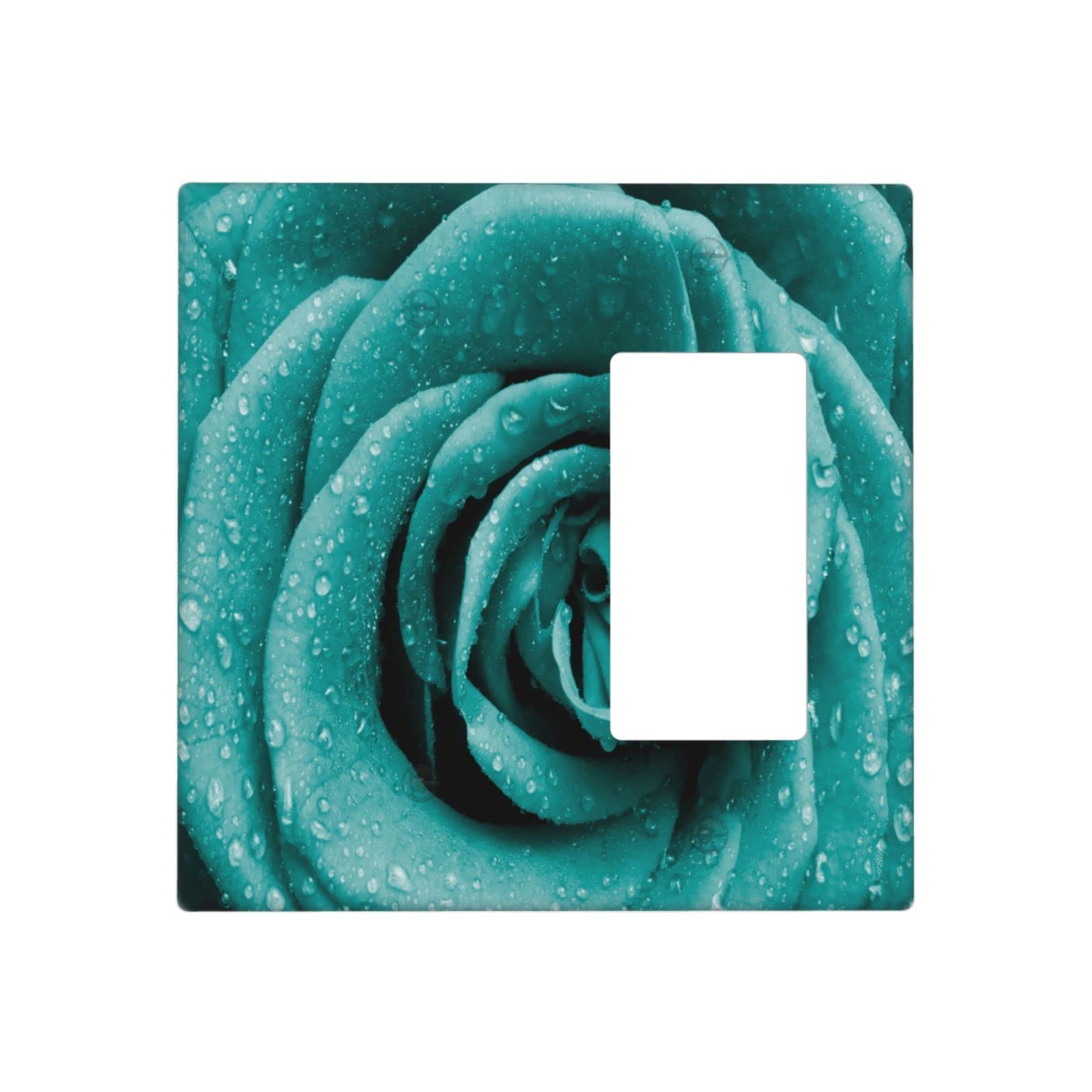 1-Gang Decorative Rose Wall Plate Cover - Standard Size Light Switch Cover for Home, Office & School - Elegant Floral Design for Bedroom, Living Room & Hallway Decor