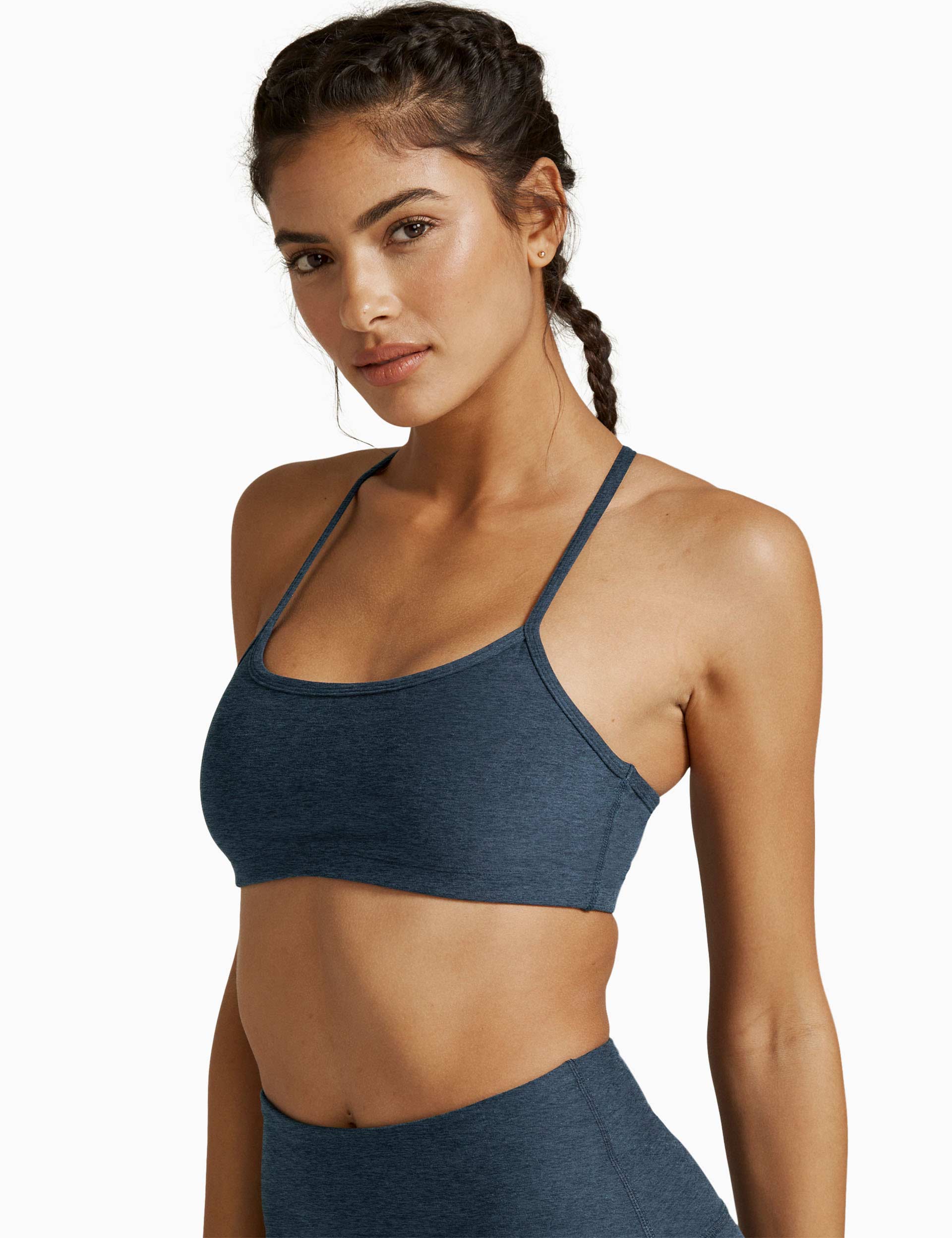 Spacedye Slim Racerback Bra - Nocturnal Navy | Seamless Workout Top for Yoga, Running & Gym | Women's Athletic Support Sports Bra