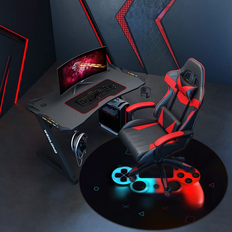 Premium Anti-Slip Round Gaming Chair Mat - 47