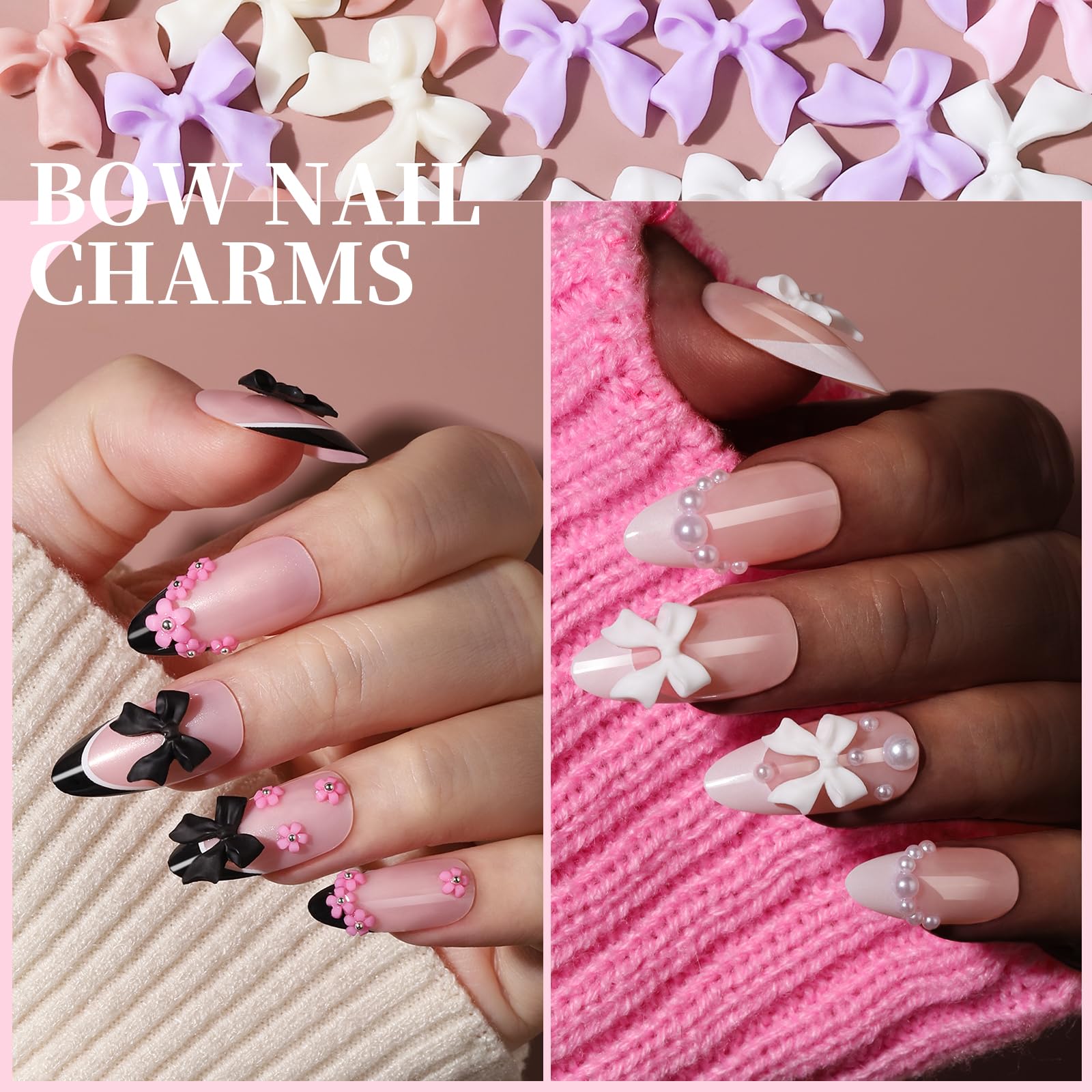 FANDAMEI Nail Art Kit with Charms, Gems, Rhinestones, Bows & Pearls - DIY Nail Design Set for Professional & Home Manicures - Perfect for Parties, Weddings, and Special Occasions