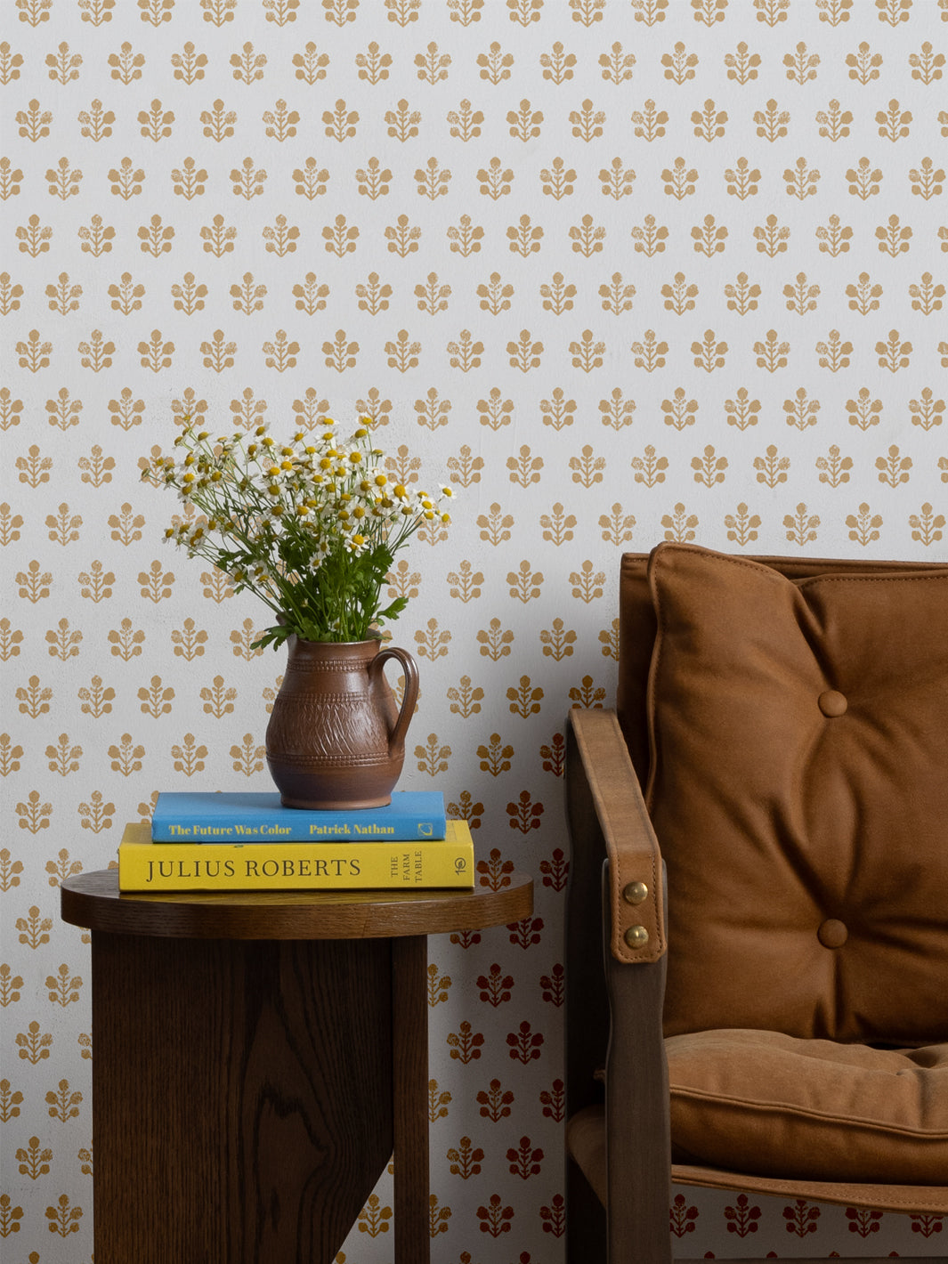 Sugar Paper Honeycomb Ensley White Ground Wallpaper - Peel and Stick Removable Wallpaper for Bedroom, Living Room, and Nursery Decor