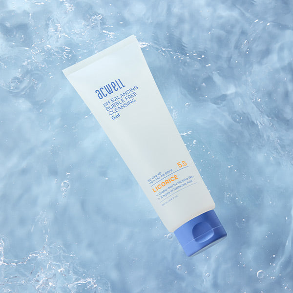Acwell pH Balancing Bubble Free Cleansing Gel 160ml - Gentle Korean Face Wash for Sensitive Skin, Hydrating & Soothing Daily Cleanser for Men & Women | Perfect for Morning & Night Skincare Routine