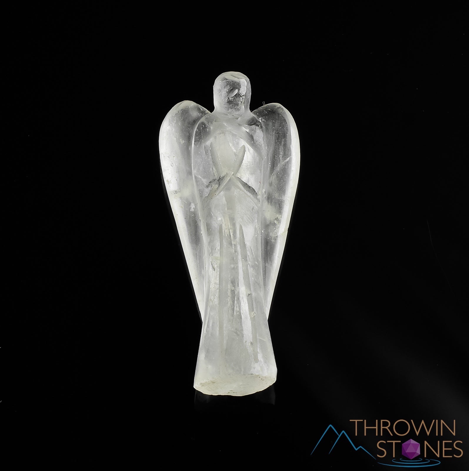 Clear Quartz Crystal Angel Figurine - Hand Carved Healing Stone for Home Decor, Spiritual Gifts & Meditation | Perfect for Feng Shui, Reiki, and Positive Energy