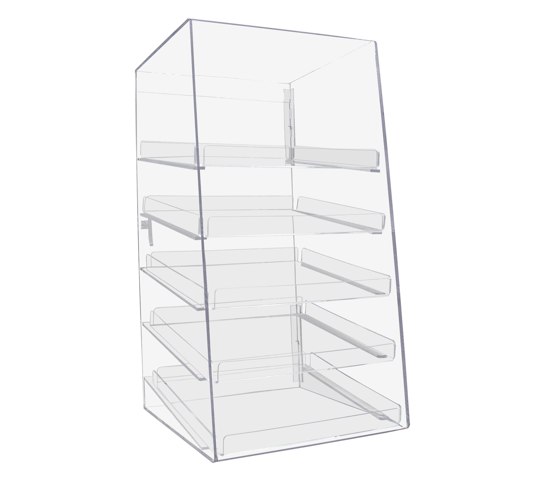 Acrylic Pastry Bakery Display Case with 5 Trays - Perfect for Donuts, Bagels & Cookies - Ideal for Bakeries, Cafes & Dessert Shops