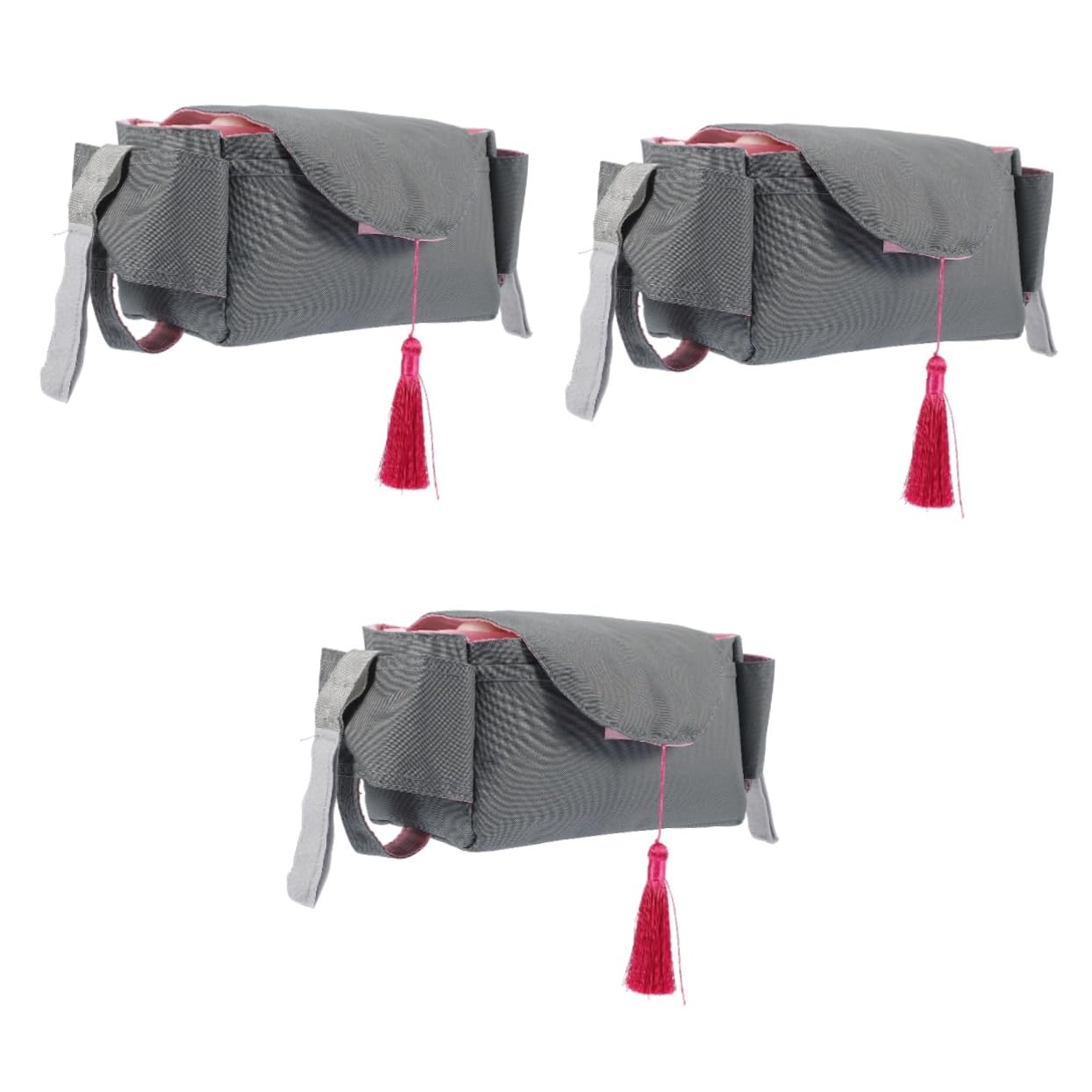 VICASKY 3-Piece Diaper Organizer Bag Set - Portable Baby Diaper Caddy with Handles, Fabric Storage Basket for Baby Essentials - Perfect for Travel, Nursery & On-the-Go Parents