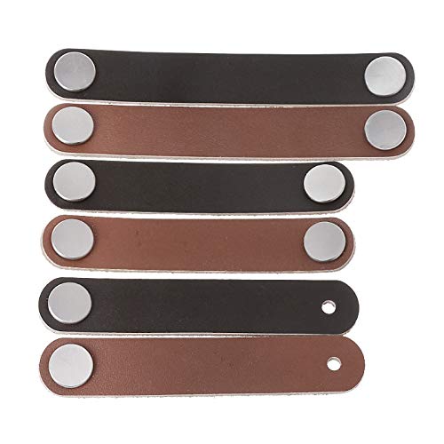 Soft PU Leather Cabinet Handles - Black 128mm for Dresser Drawer & Furniture Upgrade