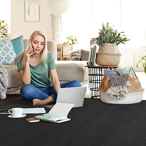 Premium Wood Grain Interlocking Foam Floor Mats - 3/8 Inch Thick Printed Foam Tiles for Anti-Fatigue Flooring | Farmhouse & Forest Floor Design | Home Gym, Playroom, Nursery & Office Flooring Solution