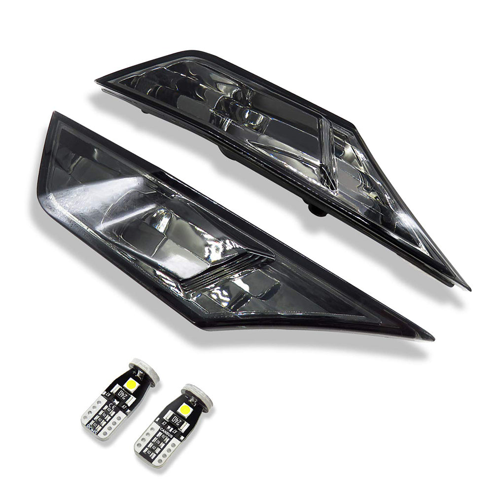 Smoke LED Side Marker Lights Switchback for 2016-2021 Honda Civic - DRL Turn Signal Lights, Easy Installation, Waterproof - Upgrade Your Car's Style & Safety for Night Driving and Daily Commute