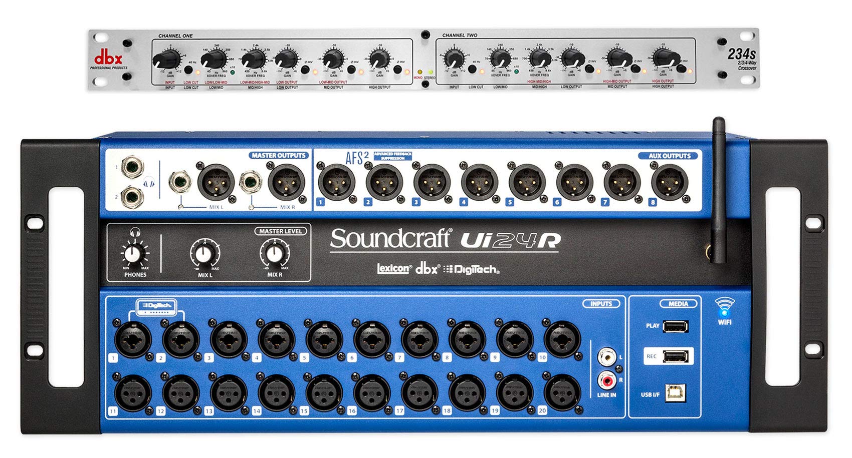 Soundcraft Ui24R 24-Channel Digital Audio Mixer with WiFi & App Control - Professional Live Sound Mixing for Bands, Churches & Studio Recording
