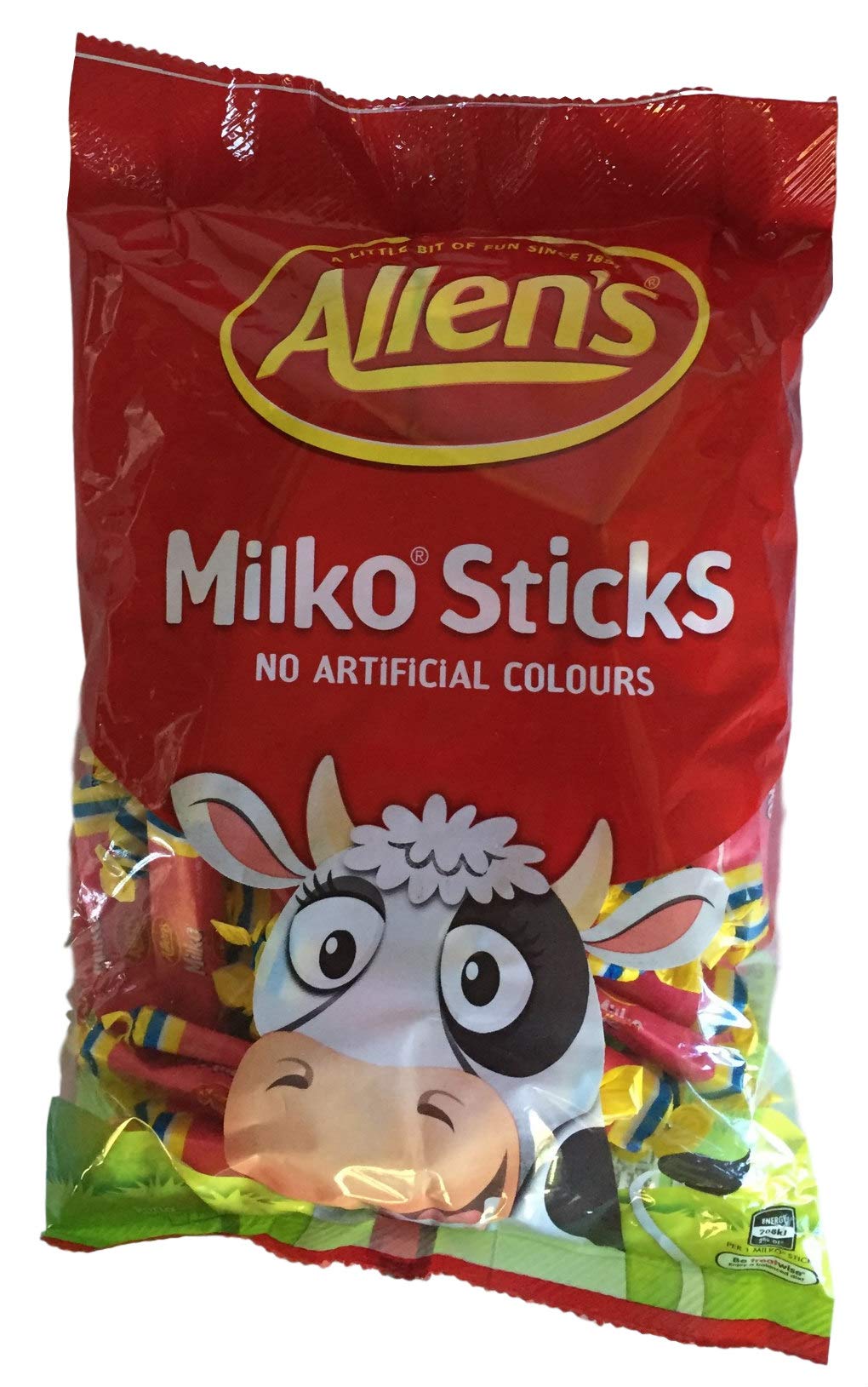 Milko Sticks 128-Piece Bulk Candy Pack (3.52 Lbs/1.6kg) - Halloween, Birthday & Party Favors - Allens Lollipops for Candy Buffets, Pinatas & Gift Bags