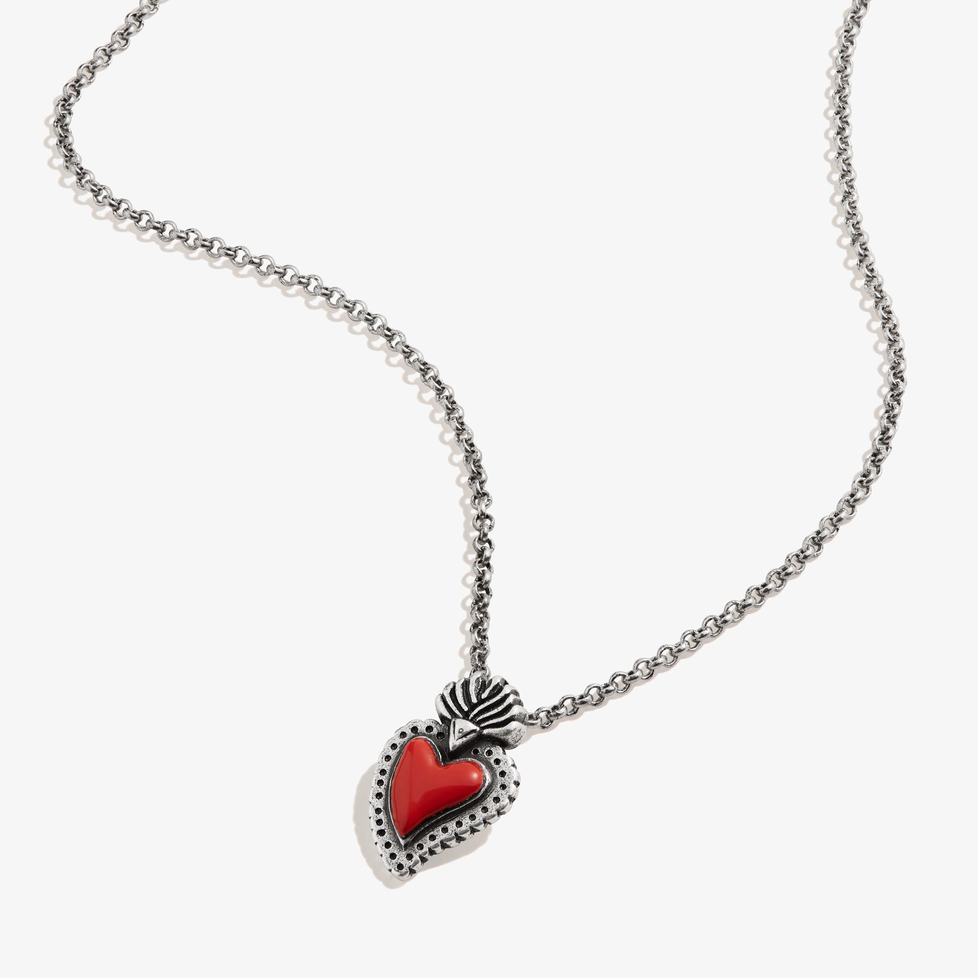 Frida Kahlo Sacred Heart Pendant Necklace - Mexican Folk Art Jewelry for Women - Perfect for Gifts, Boho Fashion & Art Lovers