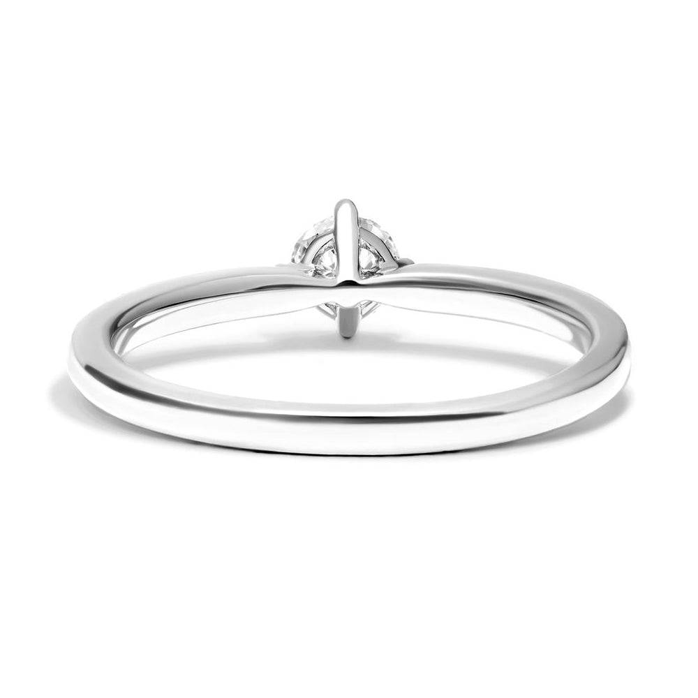 Petite Round Cut Lab Grown Diamond Solitaire Promise Ring for Women - Elegant Minimalist Engagement & Anniversary Jewelry Gift