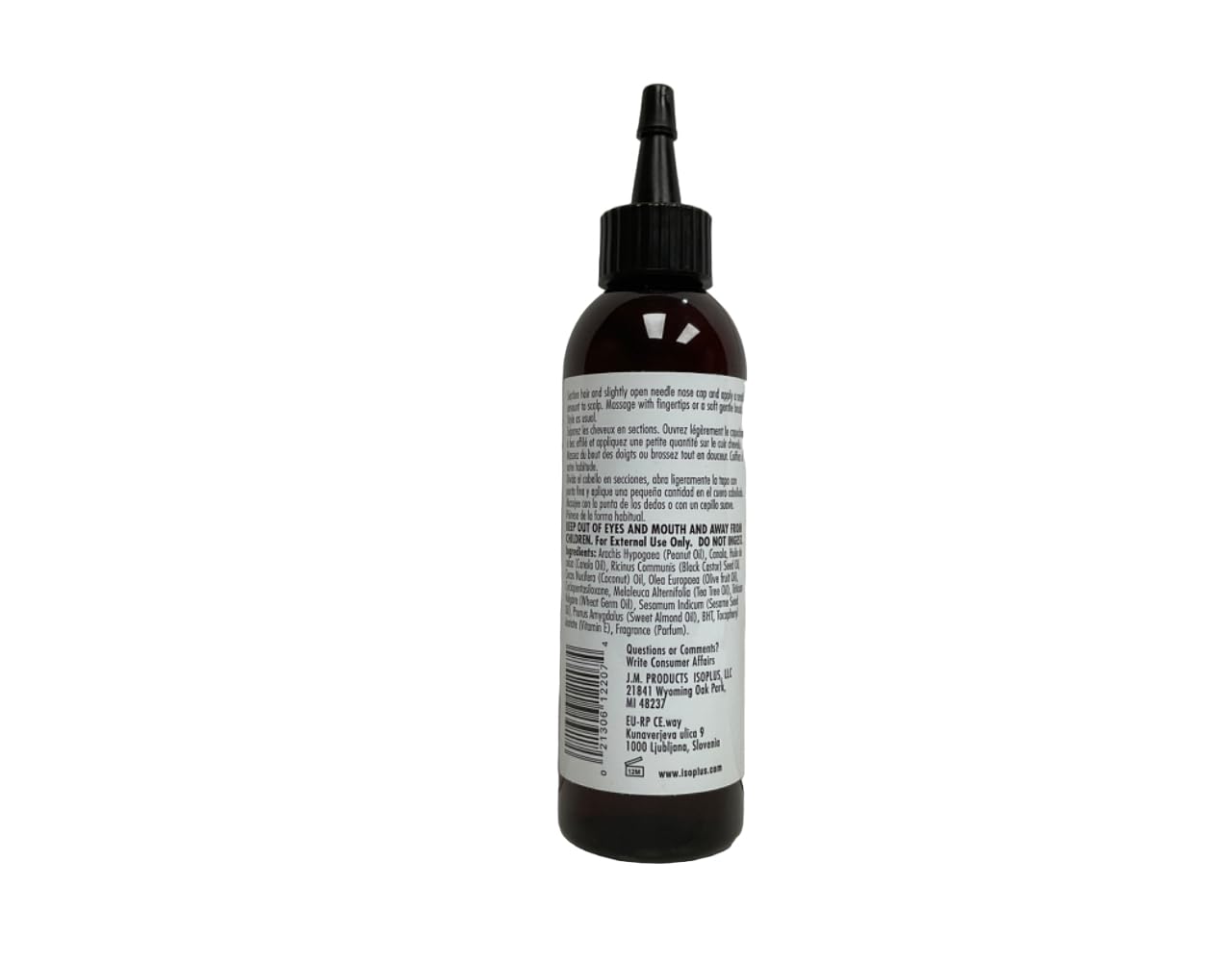 Isoplus Black Castor Oil & Coconut Oil Hair Growth Treatment - 4 oz Scalp Therapy for Dry, Damaged Hair - Perfect for Daily Nourishment & Styling