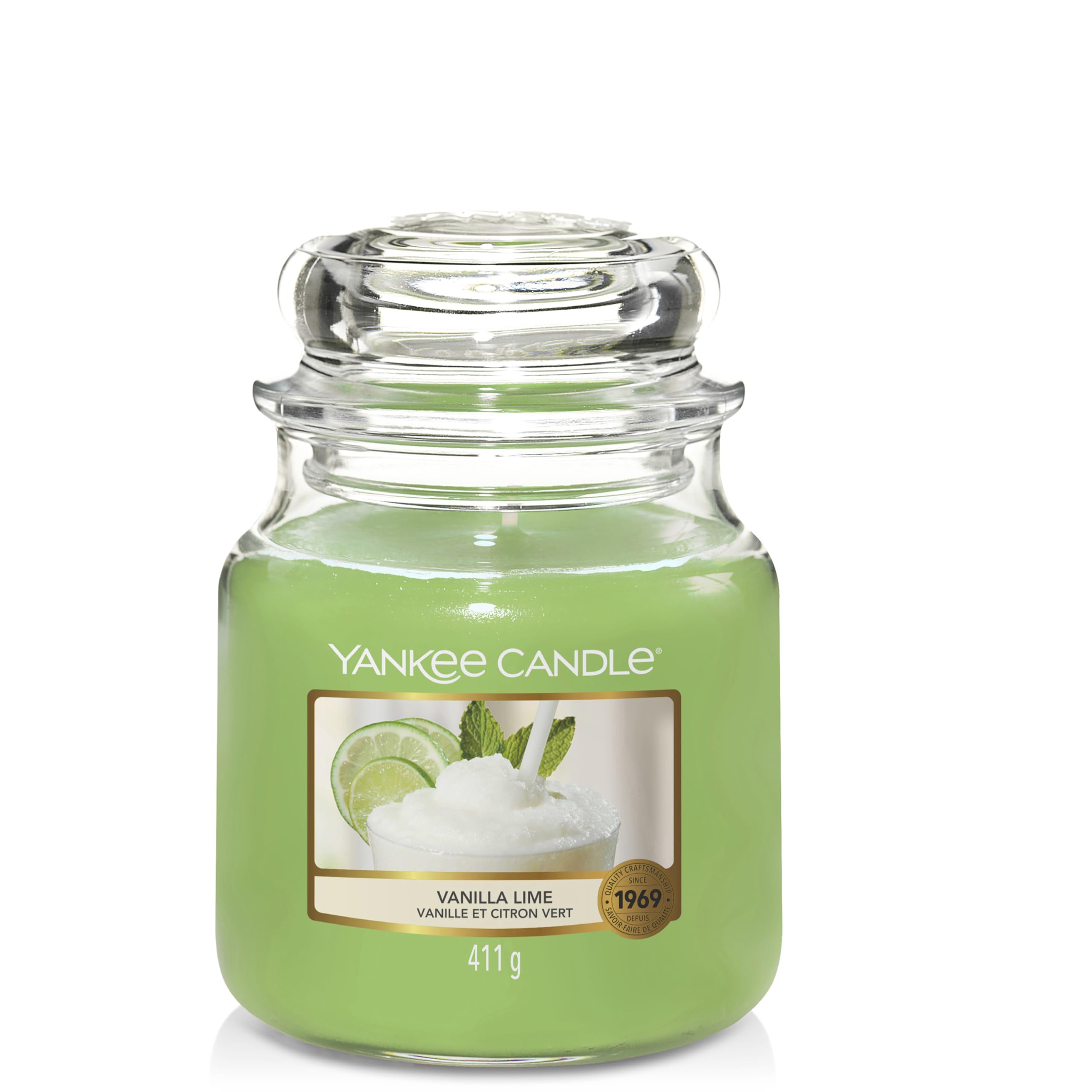 Yankee Candle Jar - Vanilla Lime Scented Candle, Long-Lasting Fragrance for Home, Office & Relaxation | Perfect for Aromatherapy, Gifts & Cozy Ambiance