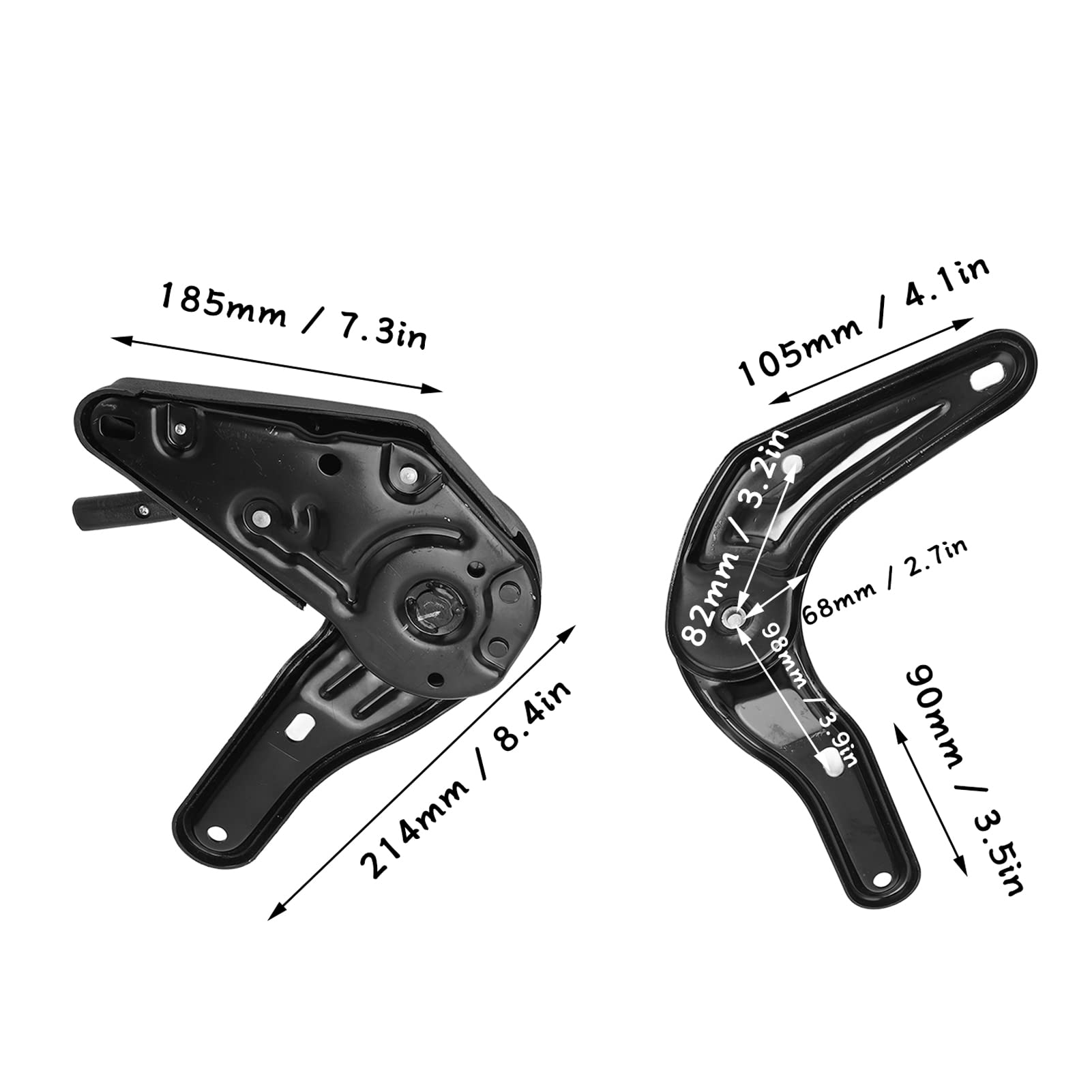 Heavy Duty Seat Back Hinge Recliner for Trucks & Excavators - 30° to 180° Adjustable Angle with Dual Toothed Plates | Perfect for Construction Vehicles, Off-Road Equipment & Heavy Machinery Comfort