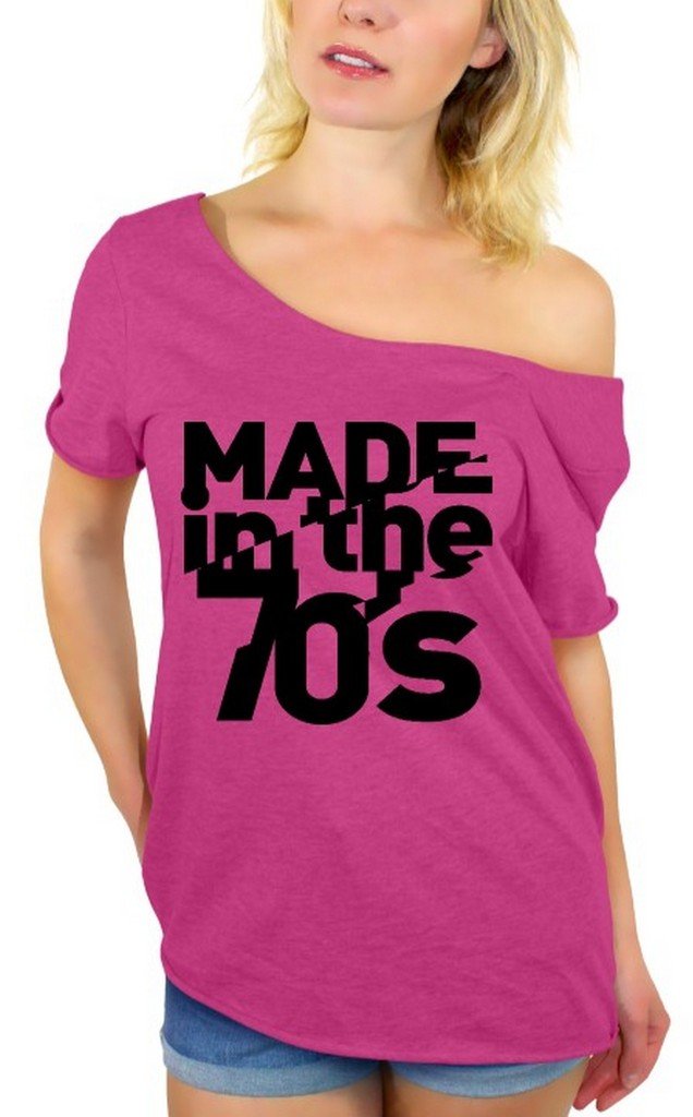 Vintage 70s Inspired Black Off Shoulder T-Shirt by Awkwardstyles - Retro Graphic Tee with Free Bookmark | Perfect for Music Festivals, Casual Outings & Boho Fashion
