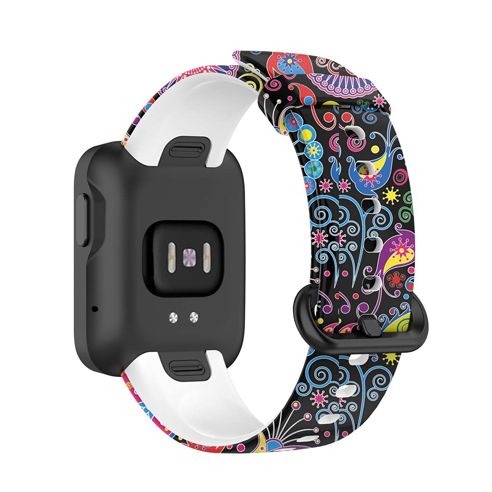 Wiikai Replacement Watch Strap Band for Redmi Watch & Mi Watch Lite - Peacock Color, Soft Silicone Wristband - Perfect for Workouts, Running & Daily Wear