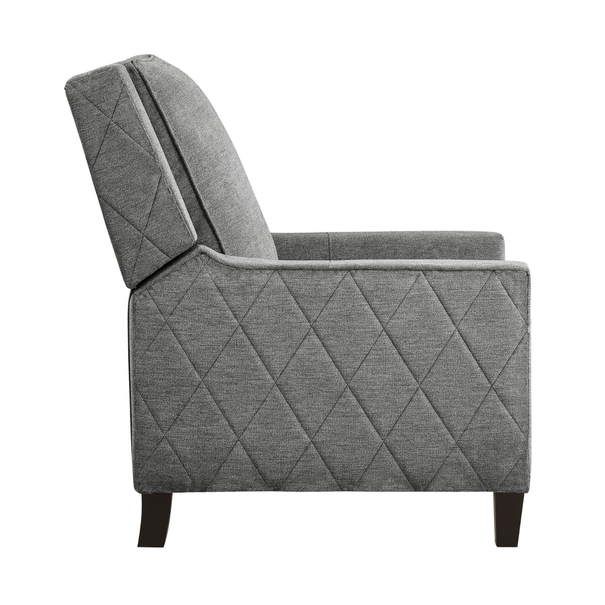 Banks II Self Reclining Armchair - Premium Textured Grey Fabric Living Room Chair for Relaxing & Lounging | Perfect for Home Theater, Reading Nook & Living Room Decor