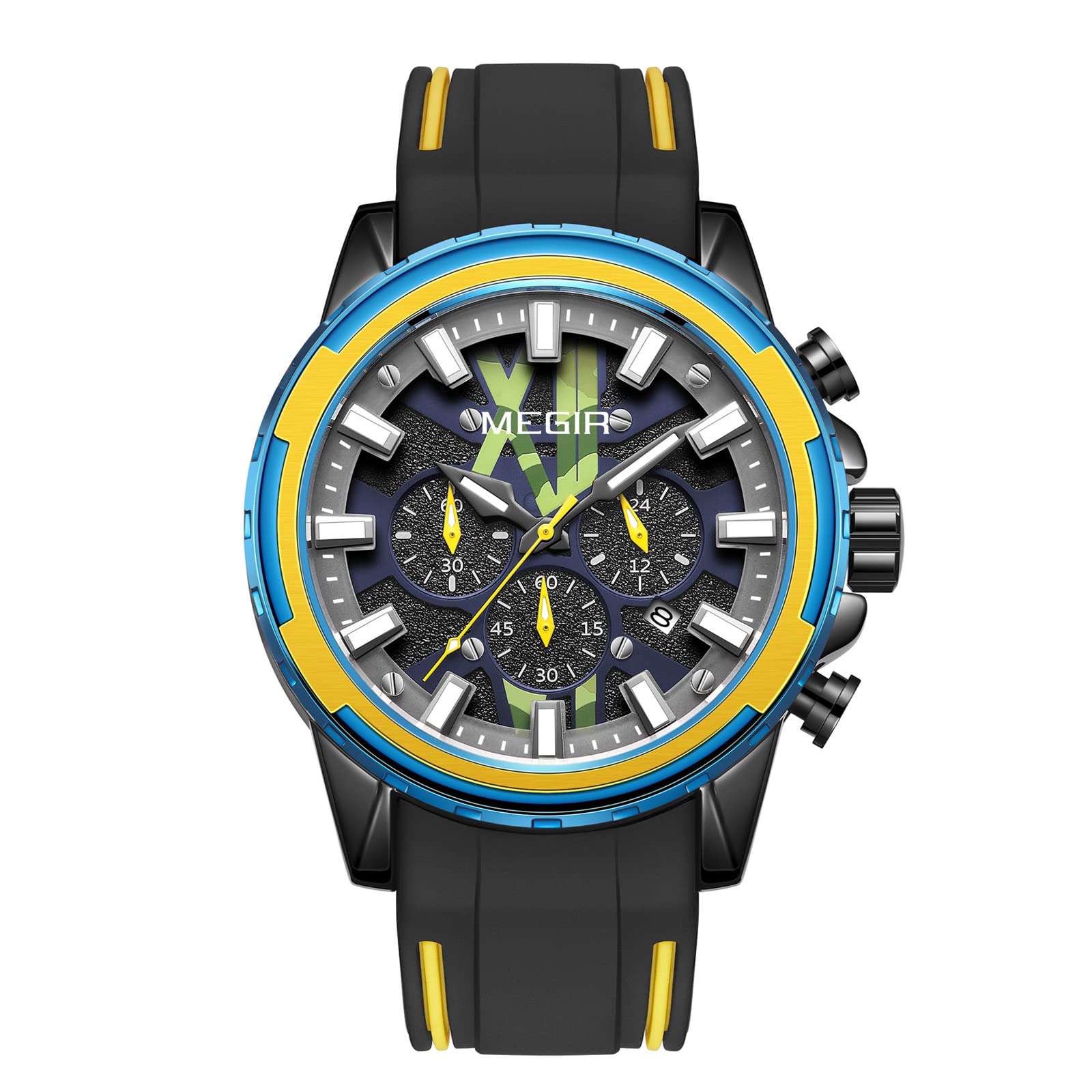 **Men's Outdoor Sports Quartz Watch - 3ATM Waterproof, Luminous Calendar, Chronograph - Casual & Business Wristwatch for Students, Hiking, Running & Daily Wear**