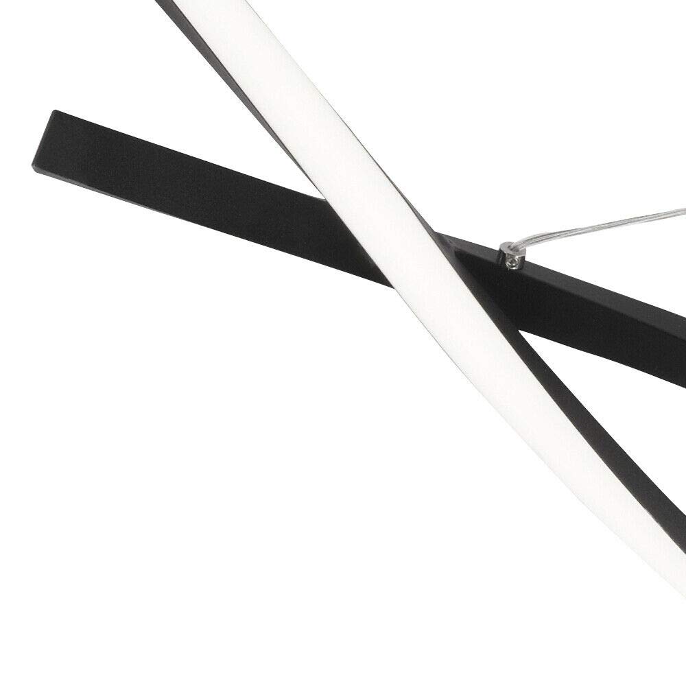 Modern Wave LED Pendant Light with Dimmable Remote Control - Contemporary Hanging Chandelier for Kitchen Island, Dining Room & Living Room Lighting - Energy Efficient LED Fixture for Home Decor