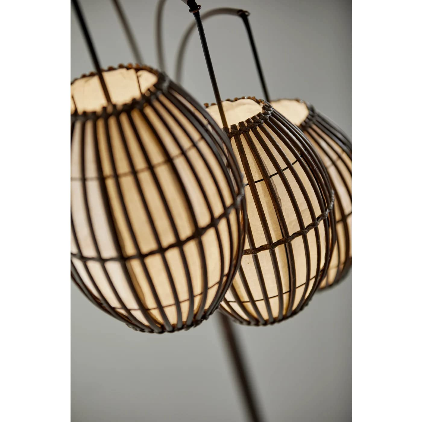 Adesso 4026-26 Maui Arc Floor Lamp - 82 Inch Tall, 3x60W Incandescent or 13W CFL Bulb Compatible, Antique Bronze Finish - Perfect for Living Room, Bedroom or Office Lighting