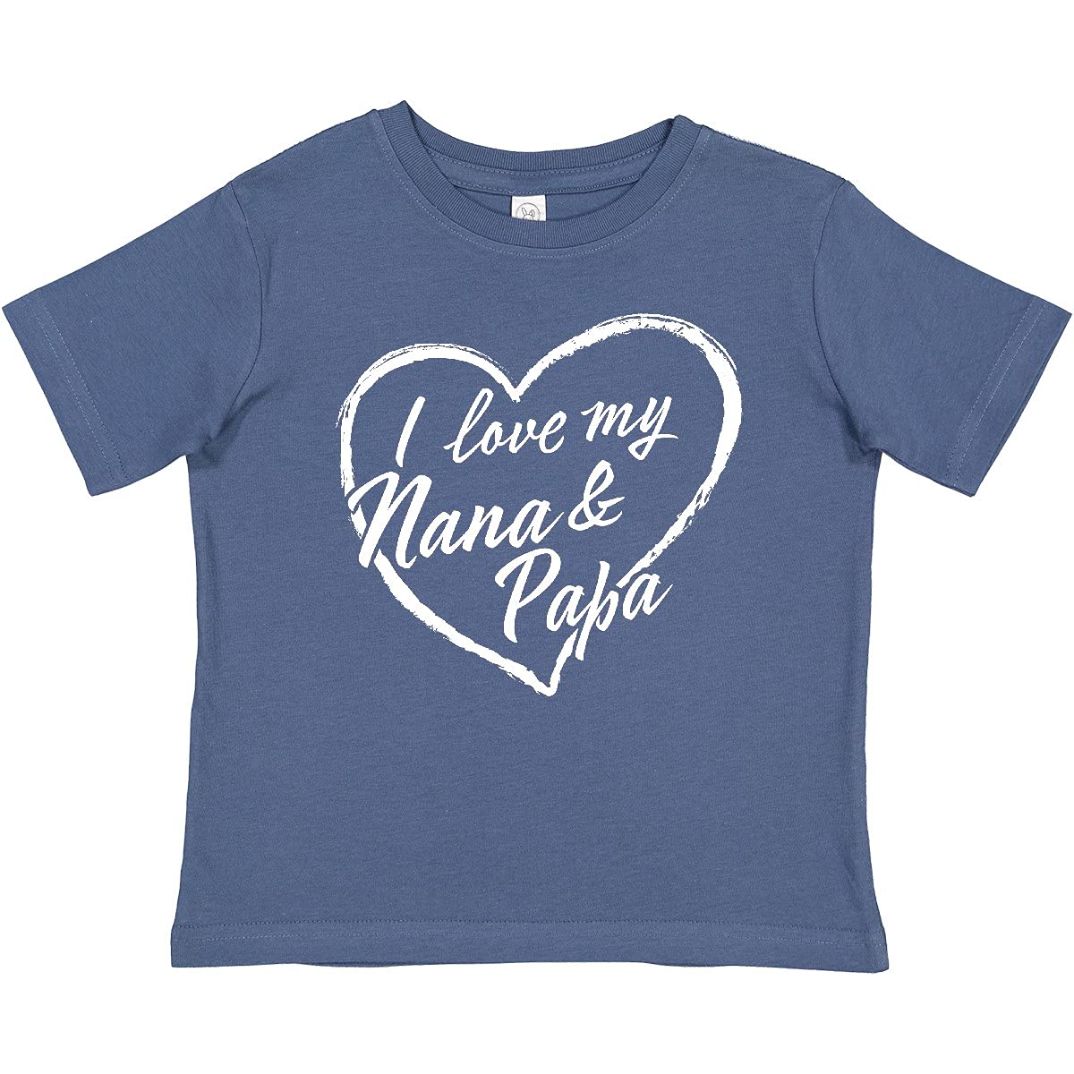 Inktastic I Love My Nana and Papa White Chalk Heart Baby T-Shirt - Cute Grandparent Gift for Toddlers & Infants - Perfect for Family Photos, Holidays & Special Occasions