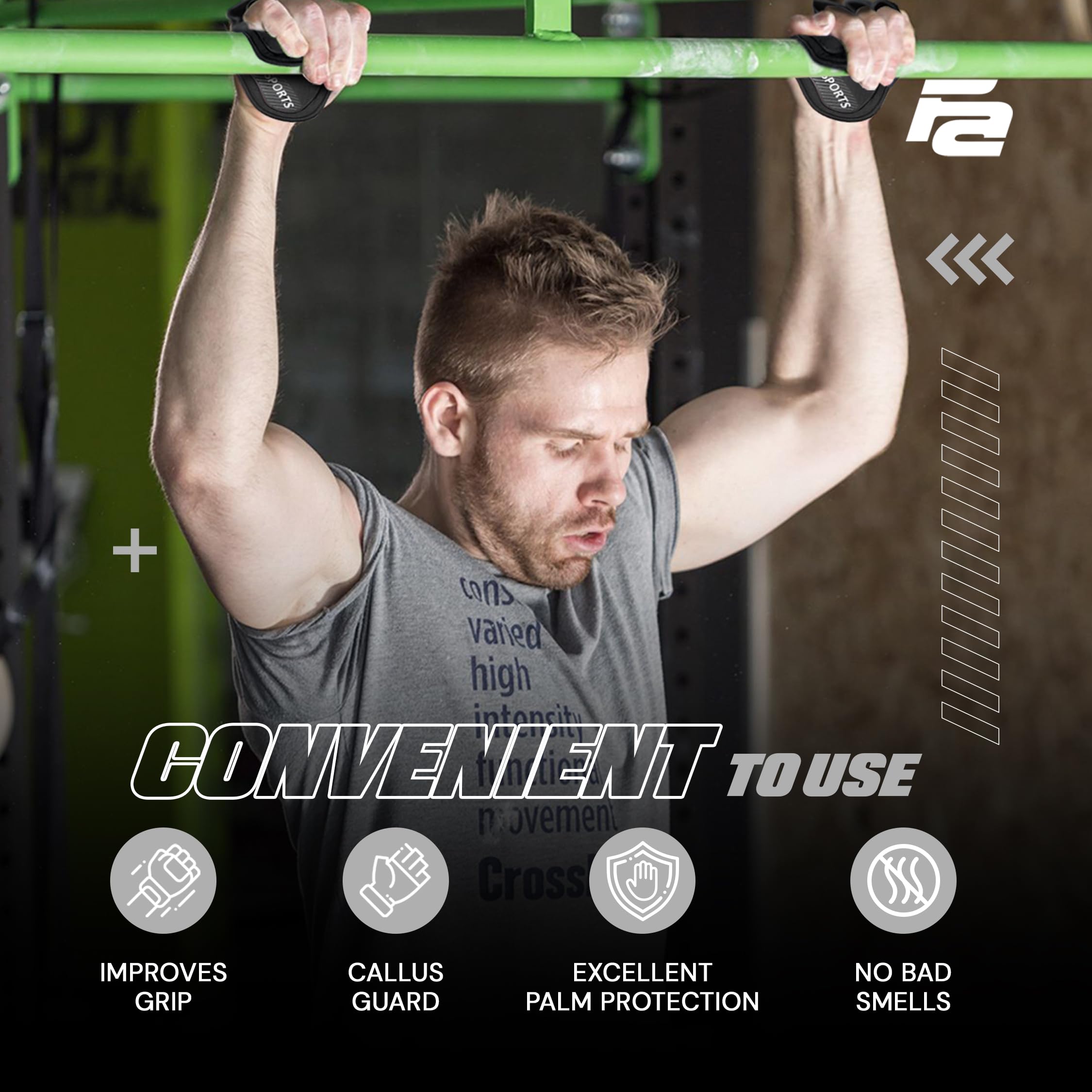 Fit Active Sports Workout Gloves for Gym - Durable Rubber Padded Gym Grips for Men & Women - Prevent Calluses & Improve Grip - Perfect for Weightlifting, CrossFit & Strength Training