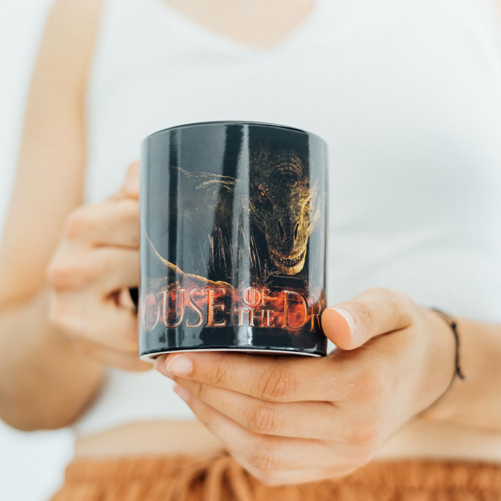 Thermosensitive Game of Thrones House of the Dragon Mug - 350ml Stoneware Breakfast Cup, Color Changing Magic Cup, Perfect for Coffee, Tea & Collectible Gifts for Fans