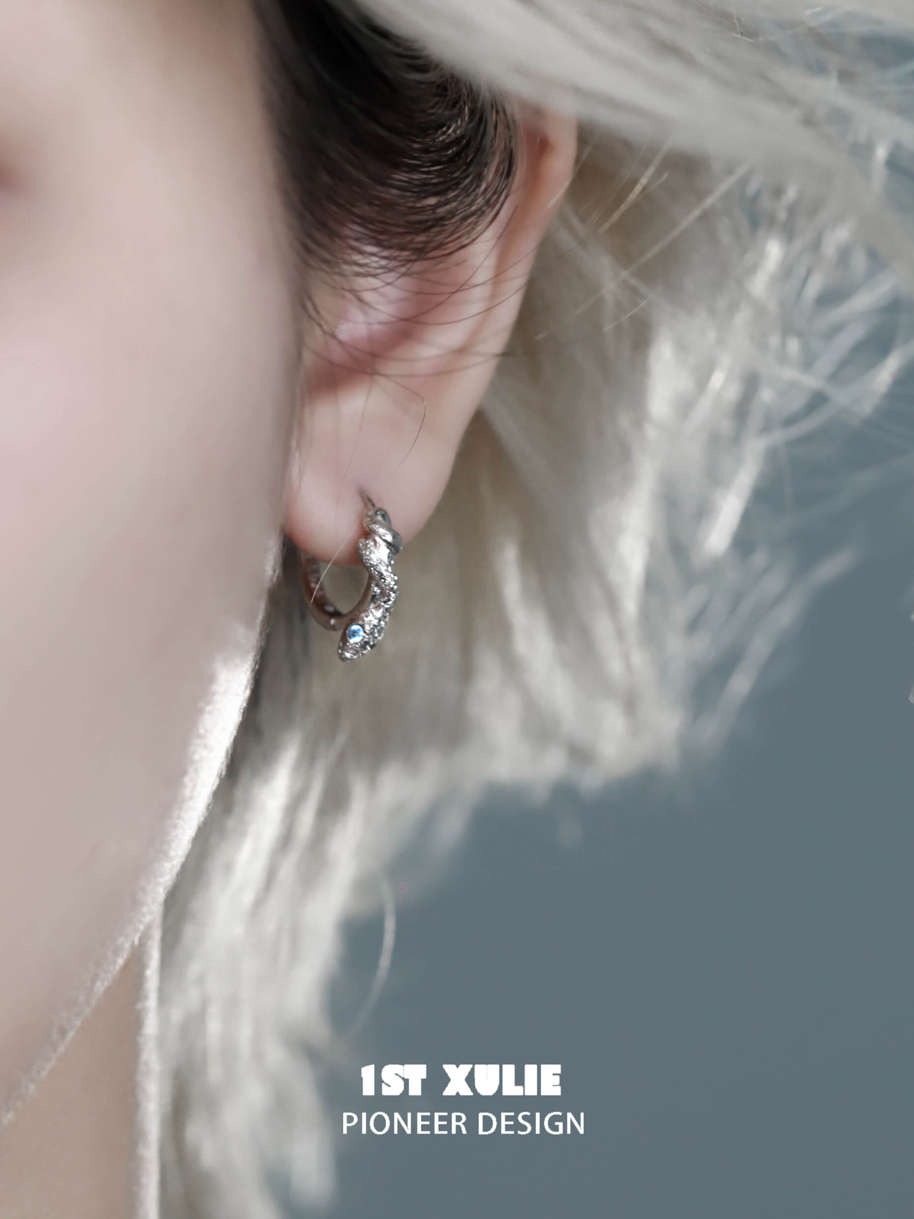 Frozen Serpent Girl S925 Sterling Silver Zircon Snake Earrings for Women - Gothic Jewelry for Halloween, Cosplay & Night Out Accessories