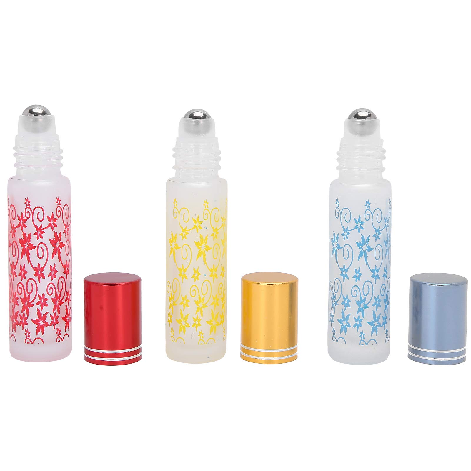 6-Piece Perfume Roll On Bottles Set - Empty Glass Bottles for Essential Oils, Aromatherapy & DIY Perfume - Perfect for Salon, Spa & Home Use