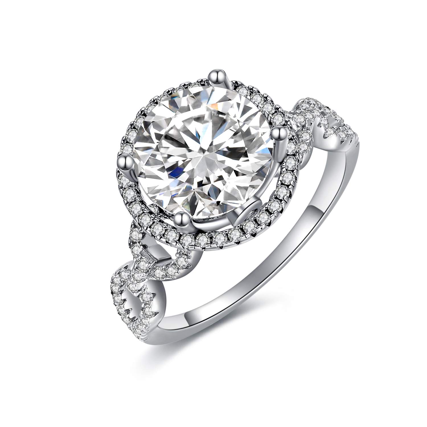 1.7/8ct Round Cut Moissanite Engagement Ring for Women - 14K Gold Personalized Name Ring, Romantic Promise Ring, Anniversary & Valentine's Day Jewelry Gift - Perfect for Proposals, Weddings & Special Occasions