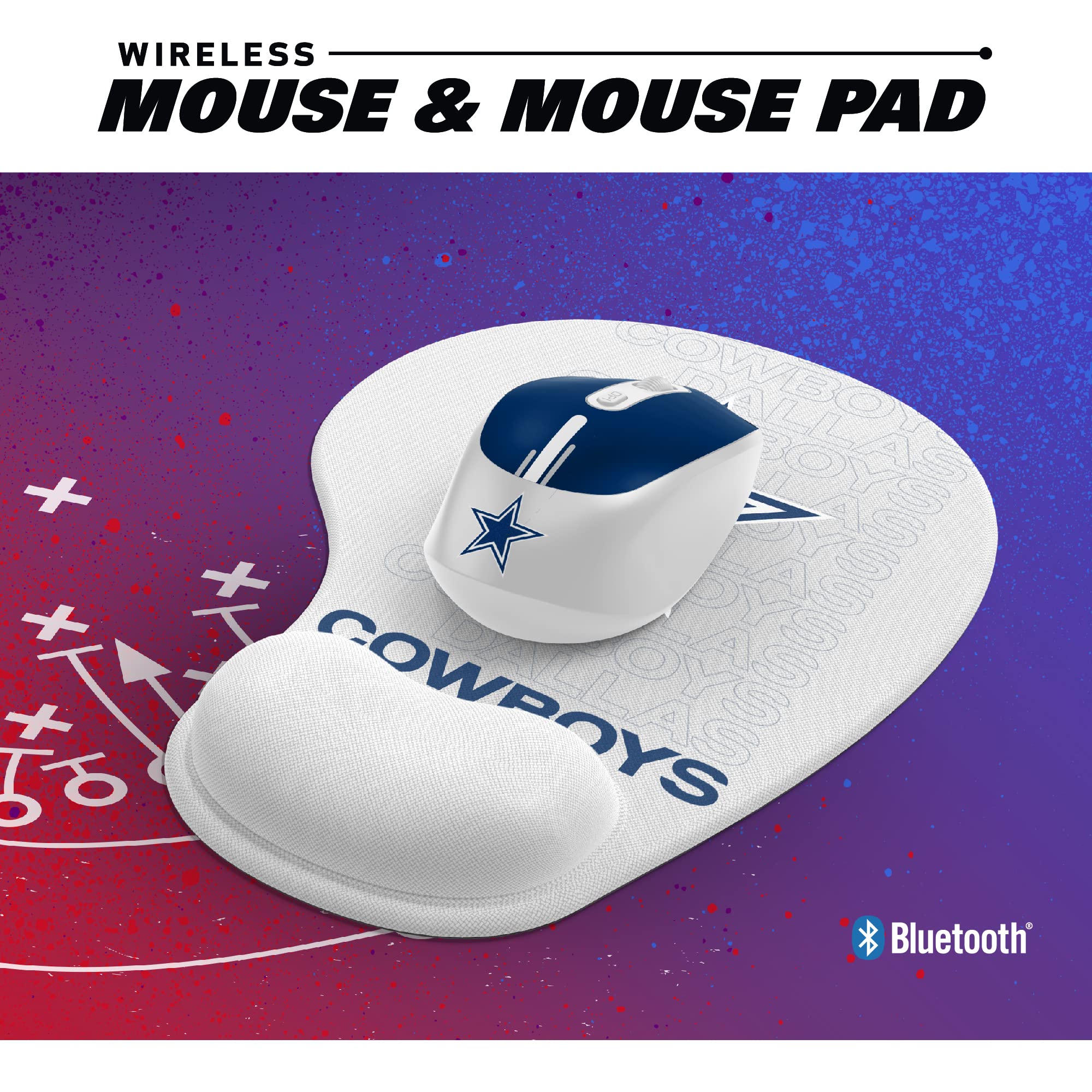 SOAR NFL New York Giants Mouse and Mouse Pad Set - Officially Licensed Gaming Gear for Football Fans & PC Gamers - Perfect for Home, Office, and Game Room Decor