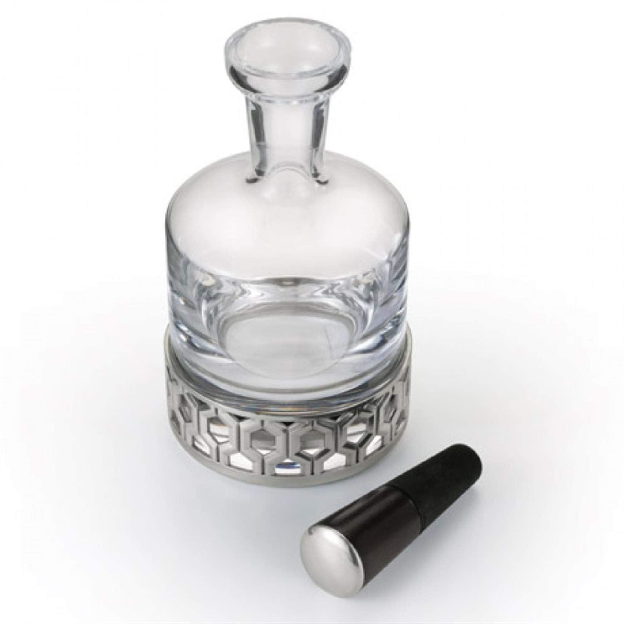 Royal Selangor Premium Handcrafted Pewter Whisky Decanter with Hexagon Design & Stopper - Elegant Barware Gift for Whiskey Lovers, Home Bar & Special Occasions