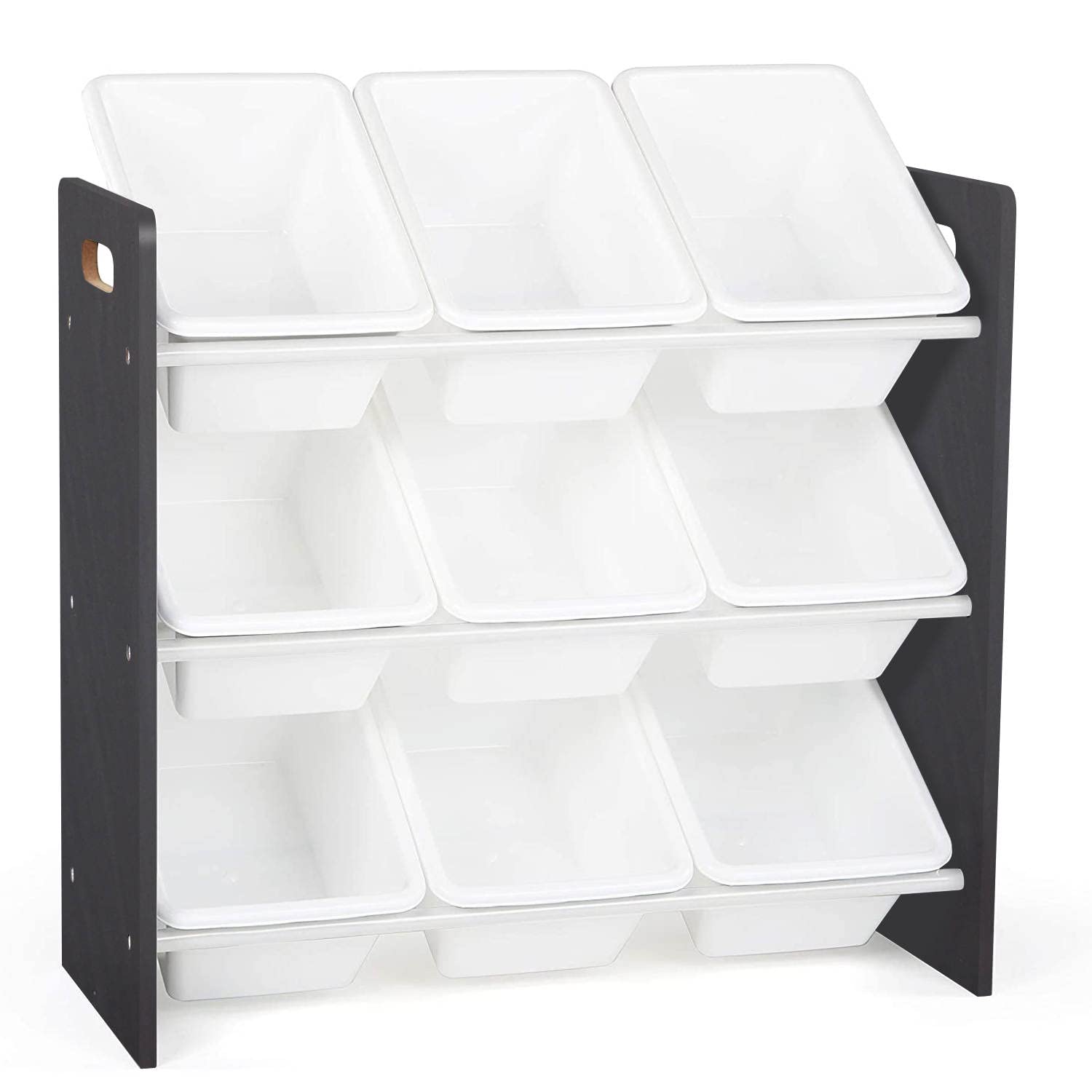 Lennox Espresso Wooden Toy Storage Organizer - Kids Room Furniture with 6 Bins - Perfect for Playroom, Nursery & Bedroom Organization