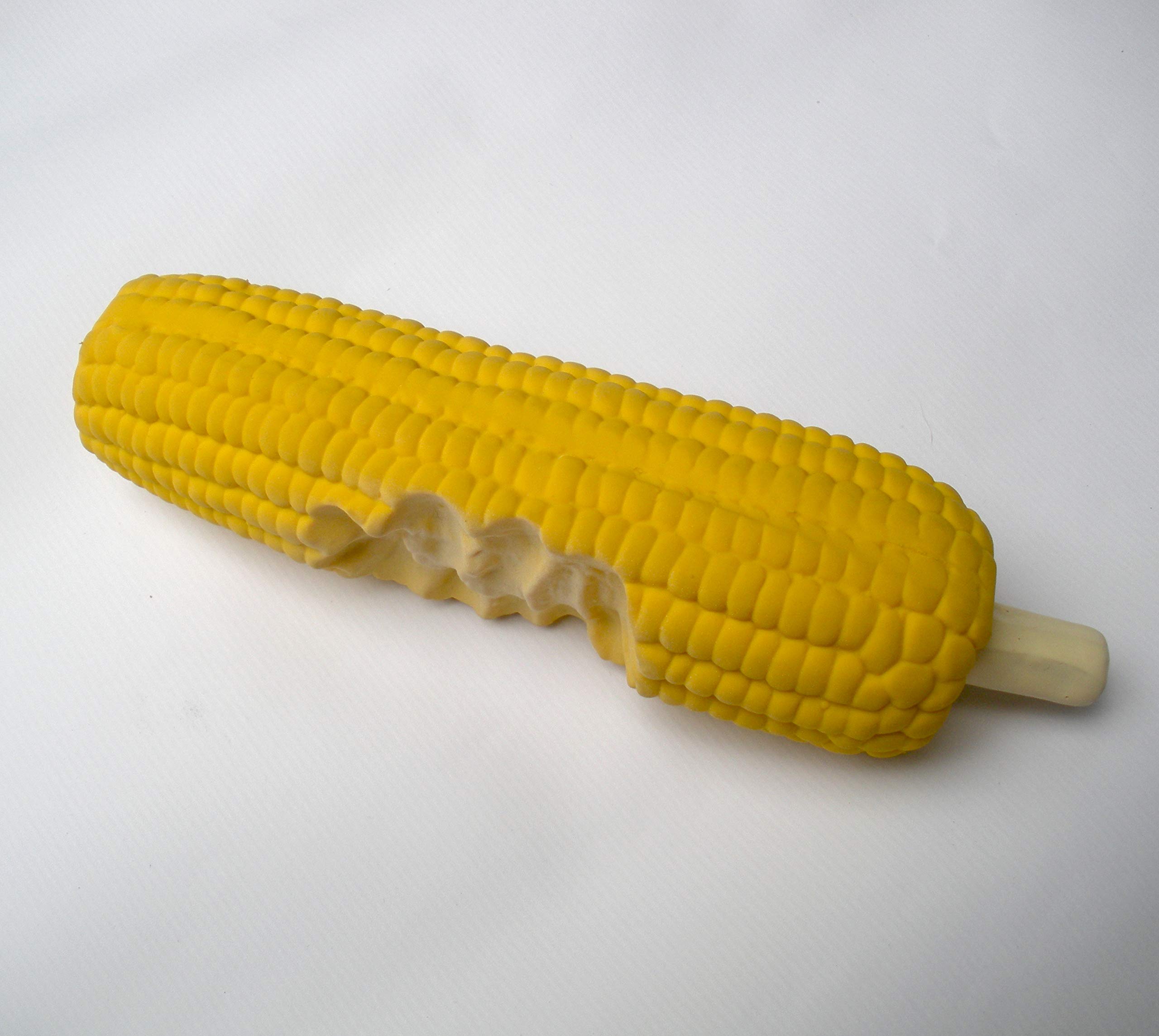 Natural Latex Dog Chew Toys with Squeaker - Corn-Shaped Puppy Teething Toys for Small & Medium Dogs - Fun & Durable for Playtime, Training & Anxiety Relief