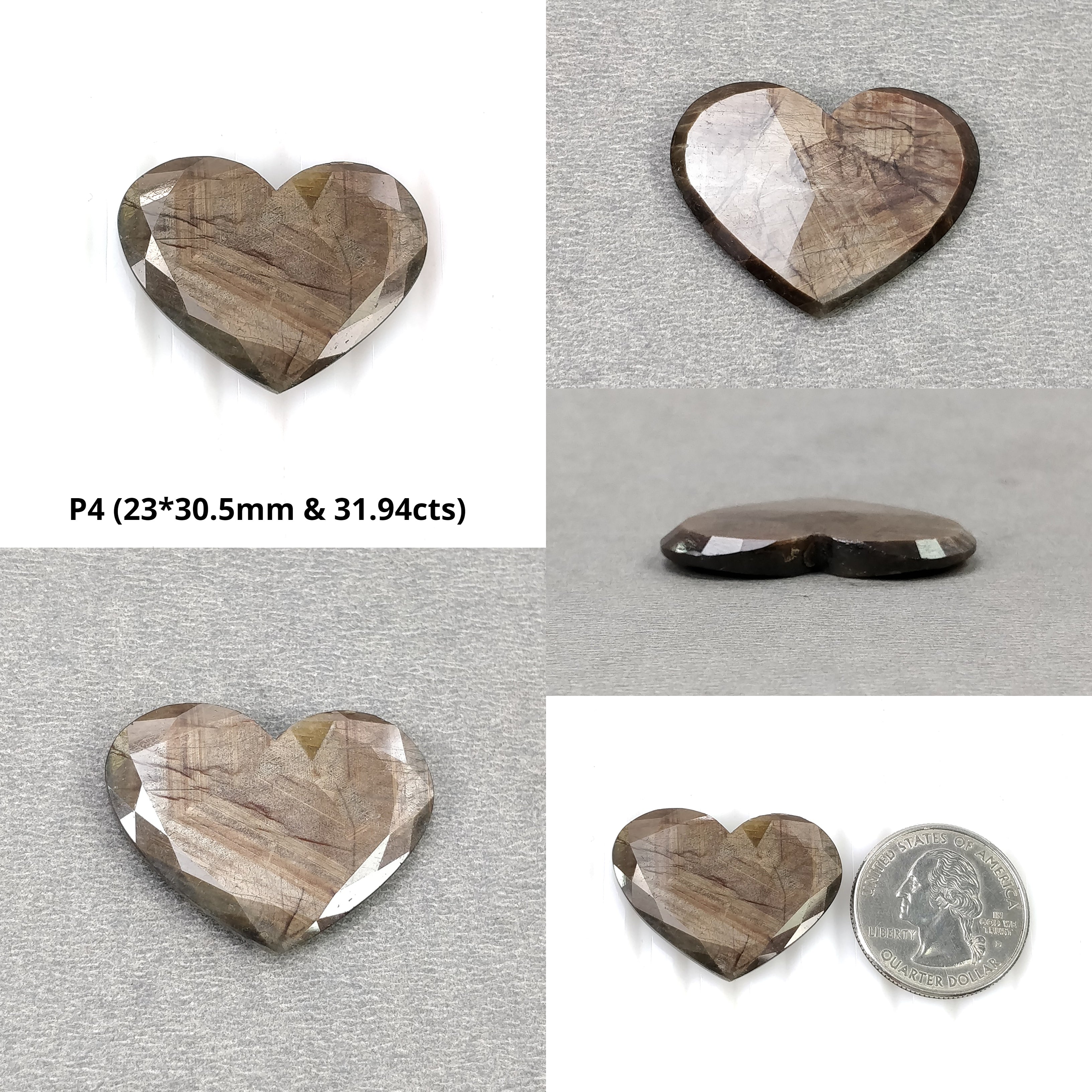 Natural Untreated Golden Brown Chocolate Sapphire Gemstone - 1pc Heart Shape Normal Cut for Jewelry Making & Engagement Rings