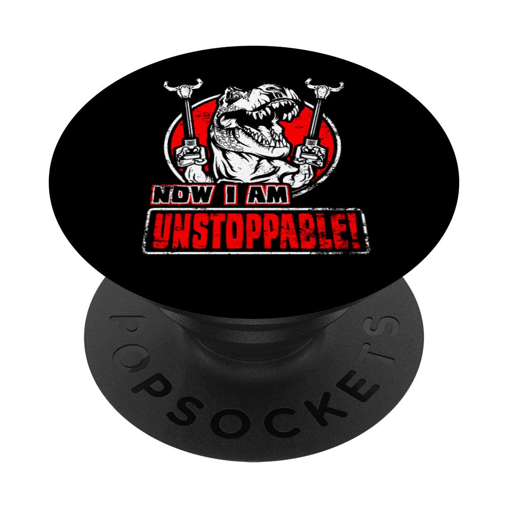 Now I Am Unstoppable T-Rex Dinosaur T-Shirt - Funny Motivational Gift for Men Women - Perfect for Gym, Workout & Everyday Wear
