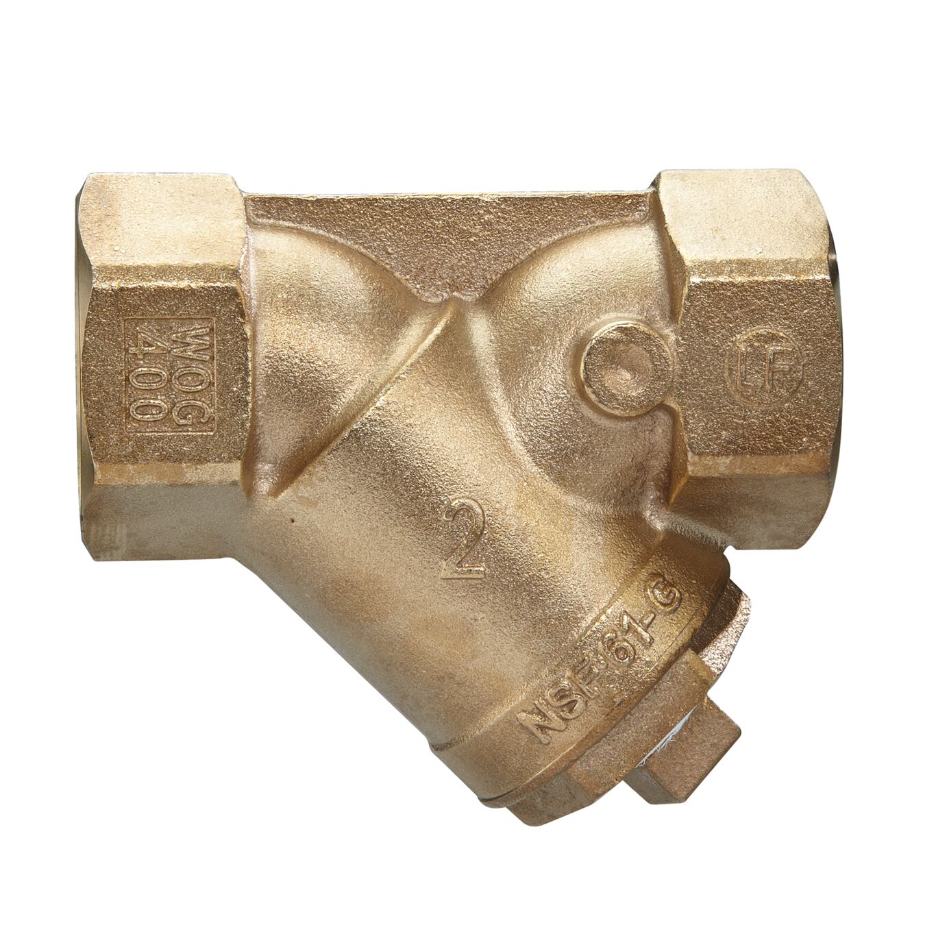 Febco LF650A 2-Inch Lead-Free Wye Strainer with 20 Mesh Screen, Tapped 0122980 Retainer Cap & Closure Plug – Ideal for Plumbing, Irrigation, and Industrial Filtration Systems