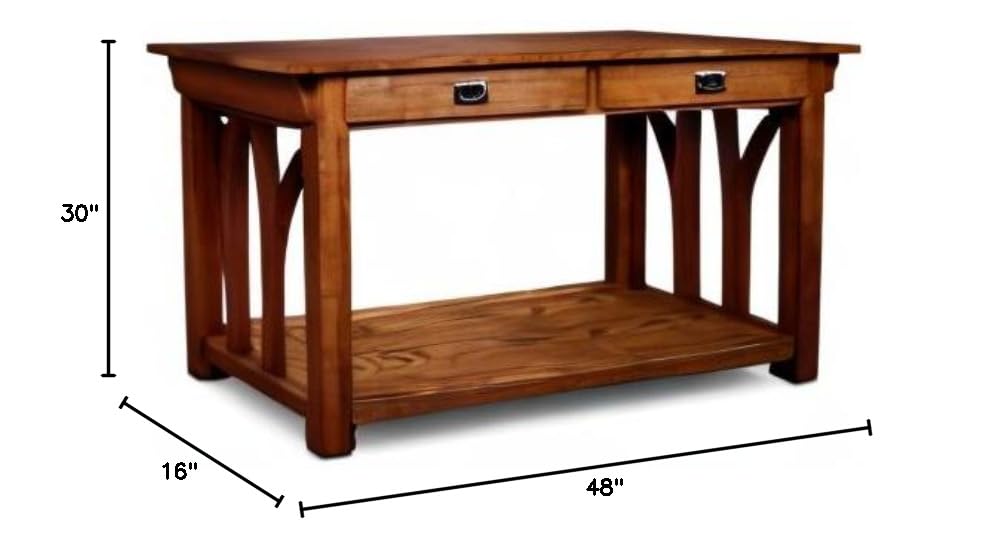 Leick Home Mission Console Table - Rustic Wood Entryway Sofa Table, Hallway Furniture for Living Room, Bedroom & Foyer Decor