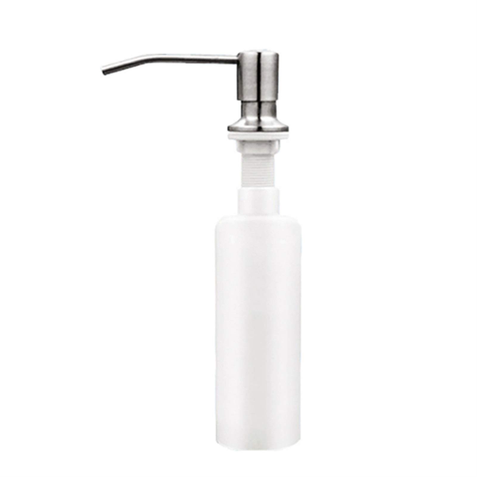EEMHE 300ML Kitchen Soap Dispenser - ABS Black with Stainless Steel Head for Sink & Bathroom Cleaning