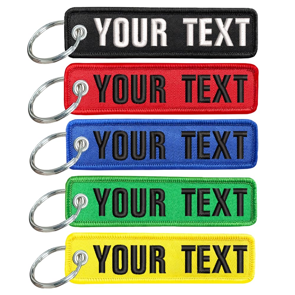 Personalized Double Sided Embroidery Keychain - Custom Name Key Ring for Men & Women - Monogrammed Gift Accessories - Perfect for Gifts, Keychains, and Promotional Items