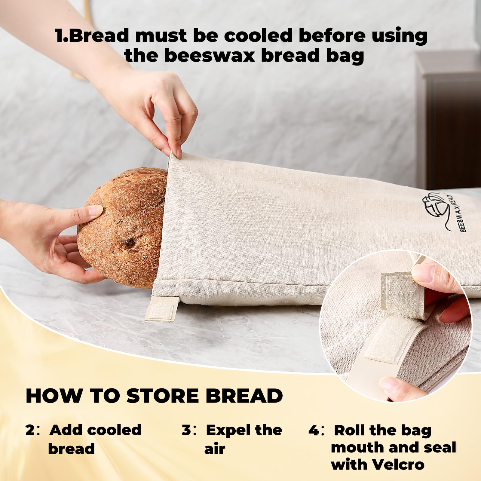 Eco-Friendly Bread Storage Bags for Homemade Sourdough & Artisan Bread | 2-Pack XL Beeswax Wraps (12x17 Inches) | Perfect for Fresh Bread Storage, Picnics & Zero-Waste Kitchens